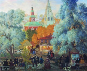 Paisajes Painting - Provincia de 1919 Boris Mikhailovich Kustodiev paisaje urbano escenas de la ciudad